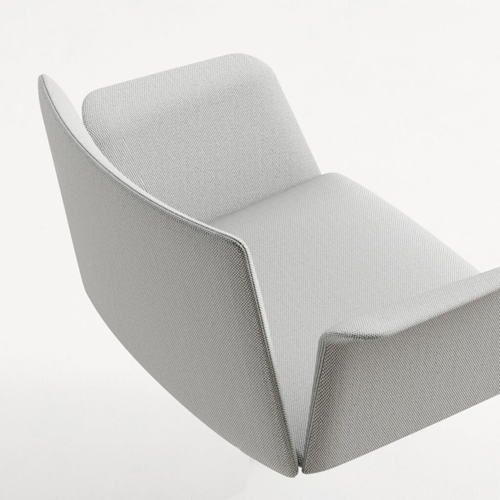 Ghế ăn nệm vải chân sắt hiện đại