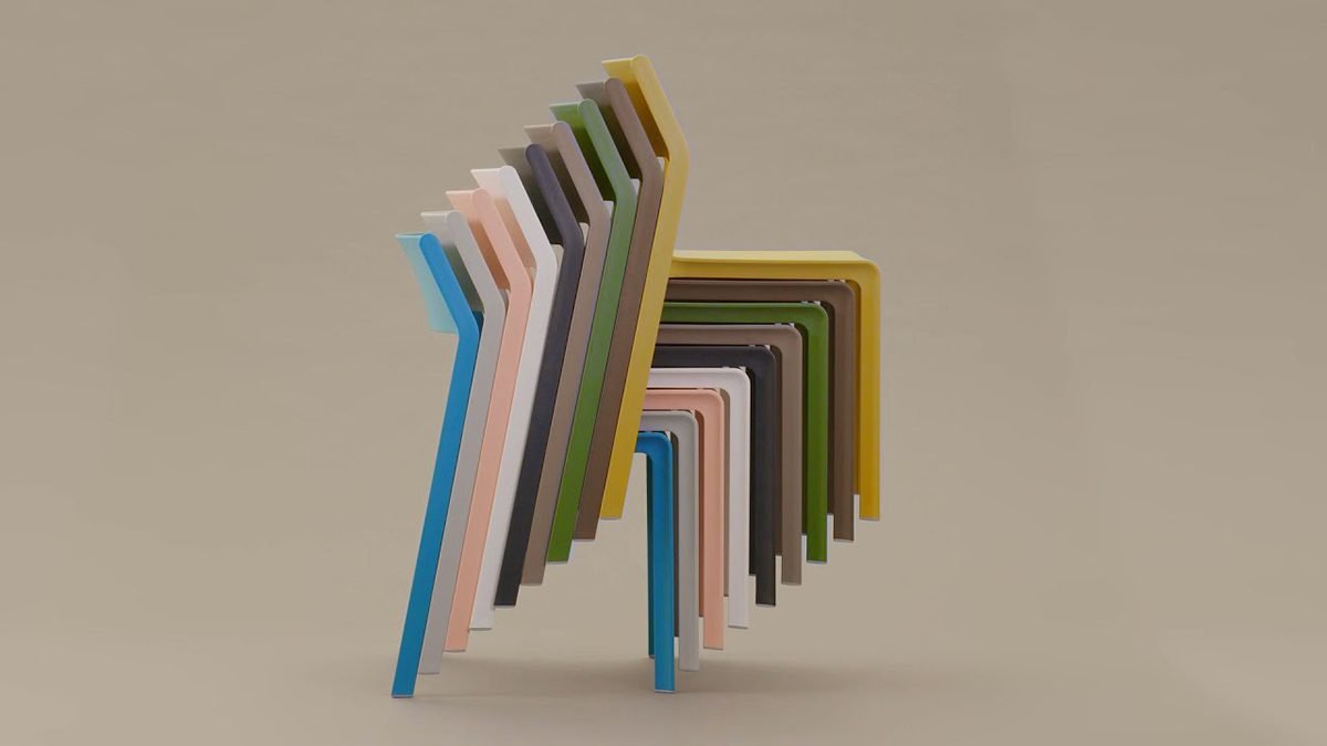 Ghế sân vườn nhựa đúc xếp chồng ND-WC037