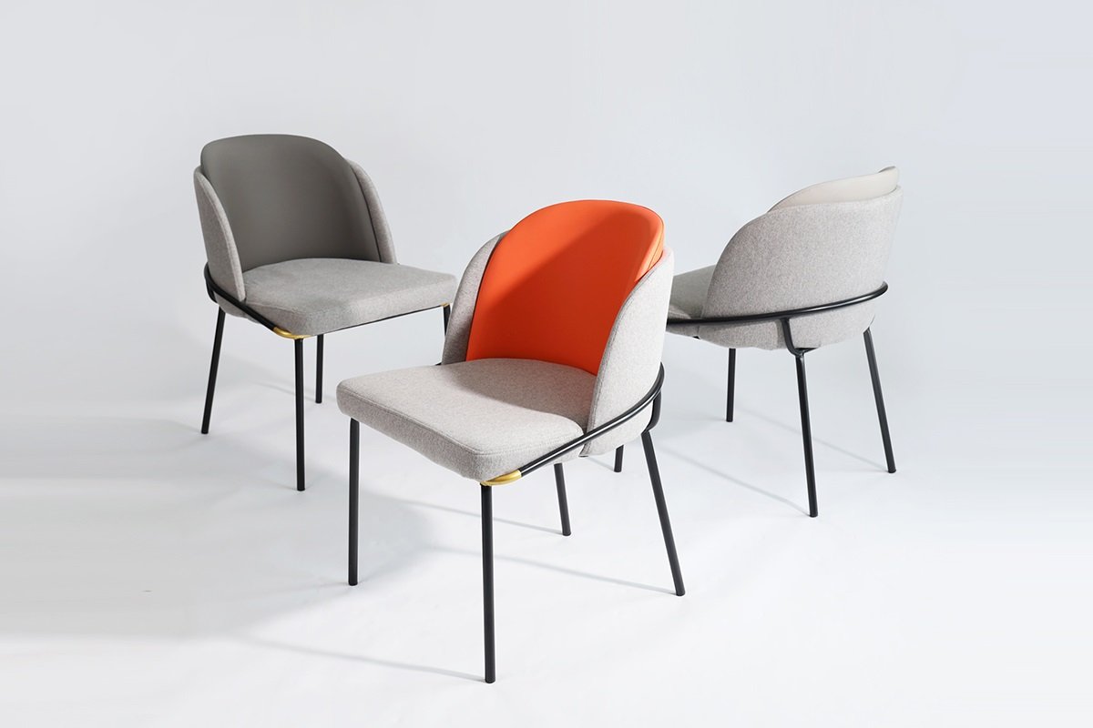 Ghế ăn nệm vải chân sắt