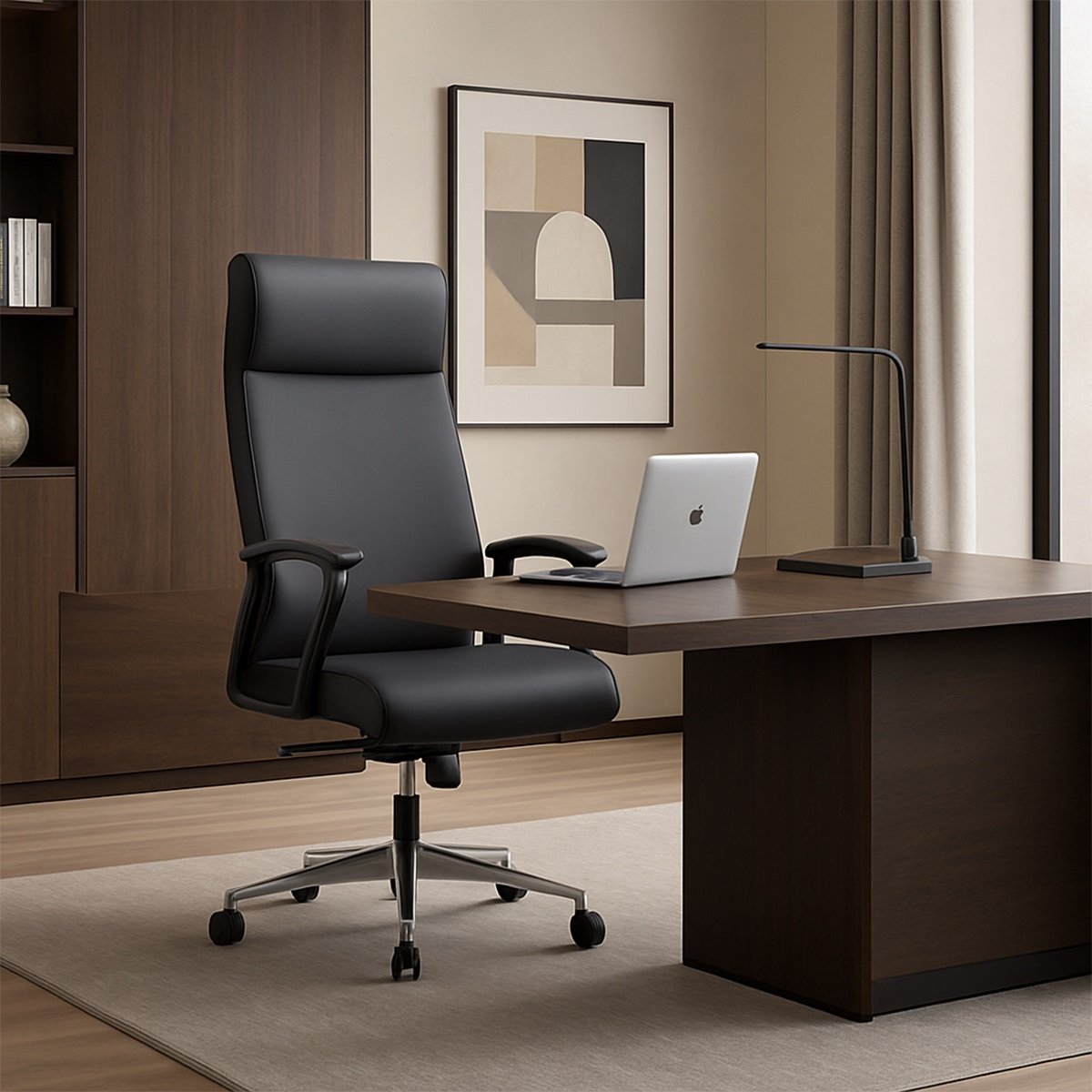 Ghế giám đốc nệm da hiện đại