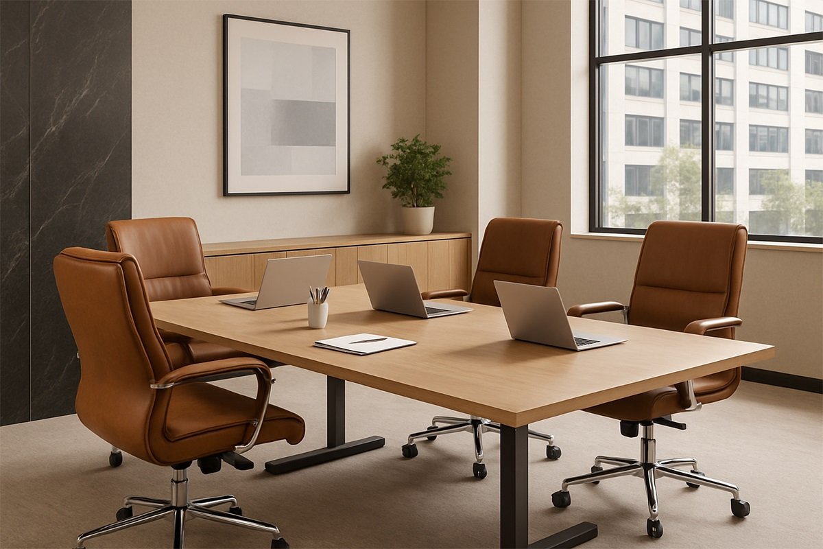 Ghế Văn Phòng Nệm Da Hiện Đại