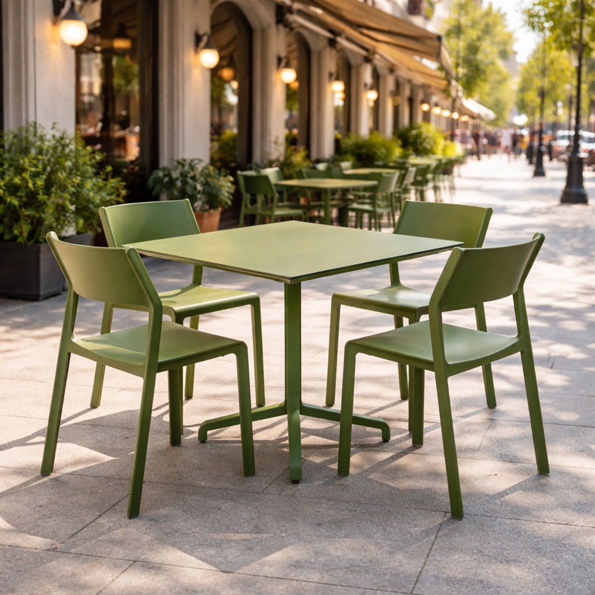 Bộ bàn 4 ghế cafe ngoài trời