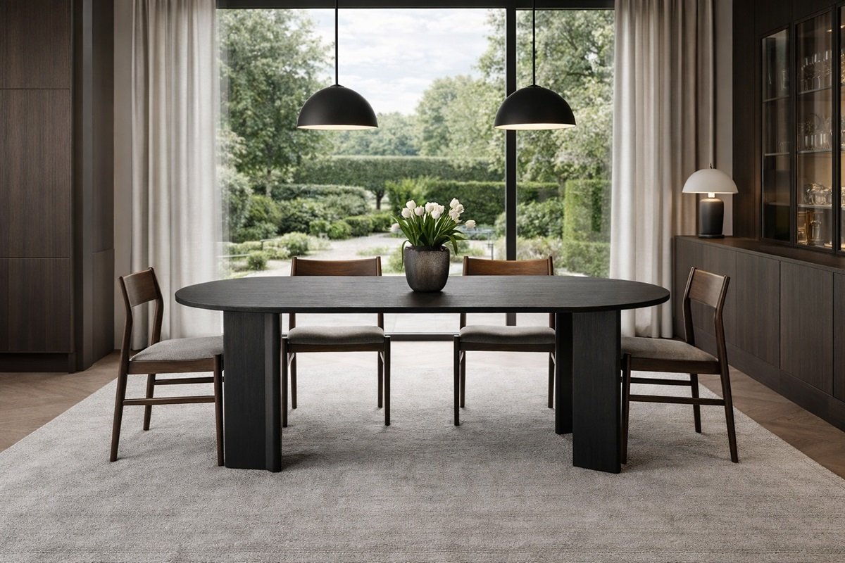 Ghế Ăn Gỗ Sồi Nệm Vải